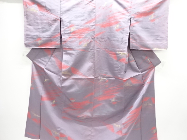 JAPANESE KIMONO / ANTIQUE HITOE KIMONO / TAISHO ROMAN STYLE / WOVEN BRUSH-MARKED